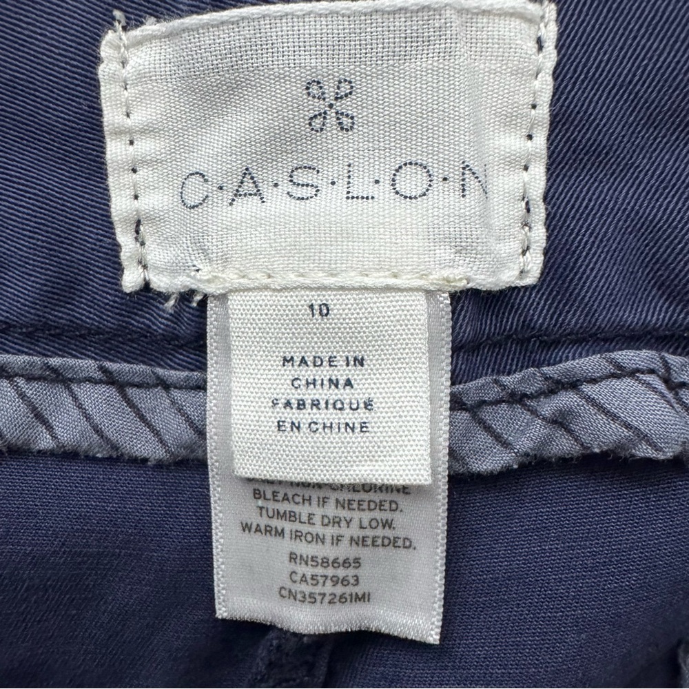 Caslon Womens Chino Shorts Size 10 Navy Peacoat - Picture 7 of 9